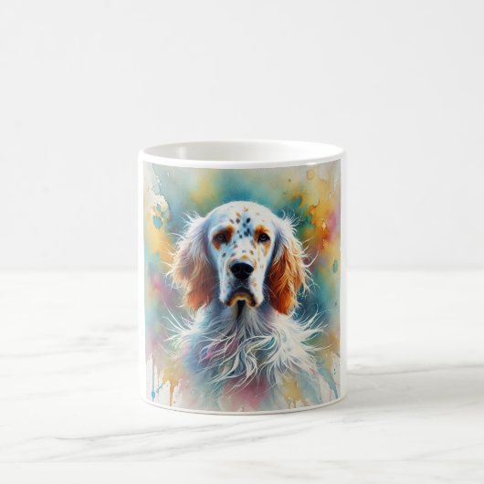Mug English Setter in Nature 060924AREF147 - Watercolo (Centre)