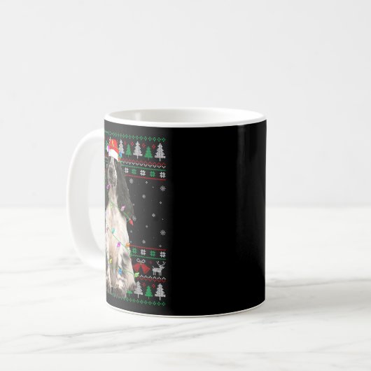 Mug English Springer Spaniel Dog Christmas Ugly Sweate (Devant gauche)