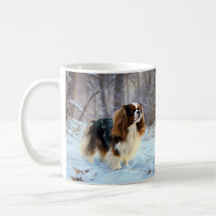 Mug English Toy Spaniel Laisser Neige Noël