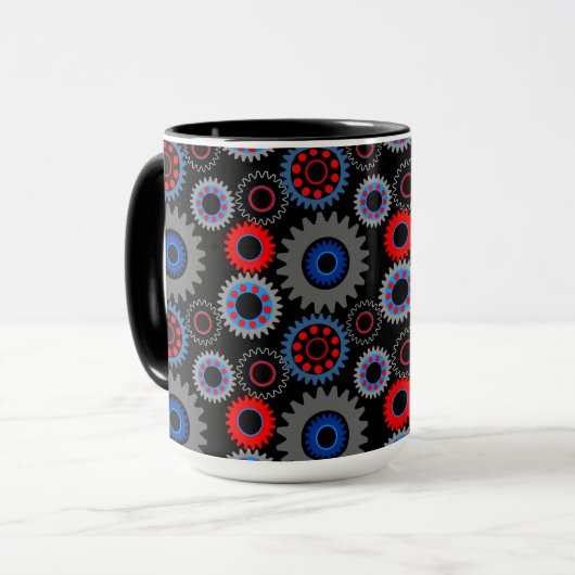 Mug Engrenages colorés (Devant gauche)