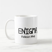 Mug Enigme de citation manuscrite à l'encre noire auth (Gauche)