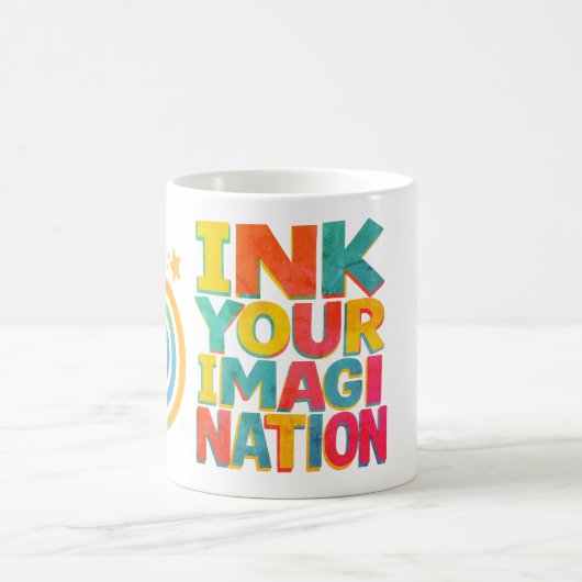 Mug "Enk Your Imagination" - Typog Retro Inspiré par C (Centre)