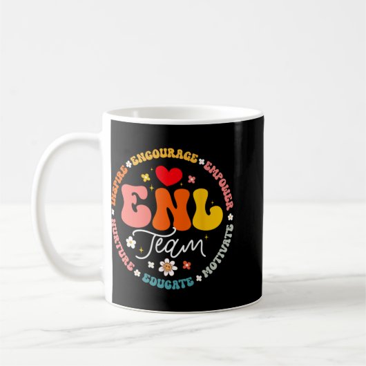 Mug Enl Team Teacher English New Language Squad Crew  (Gauche)