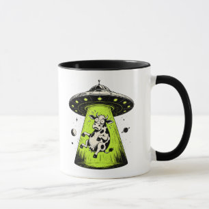 Mug Enlèvement de vache extraterrestre Weirdcore Surré
