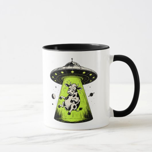 Mug Enlèvement de vache extraterrestre Weirdcore Surré (Droite)