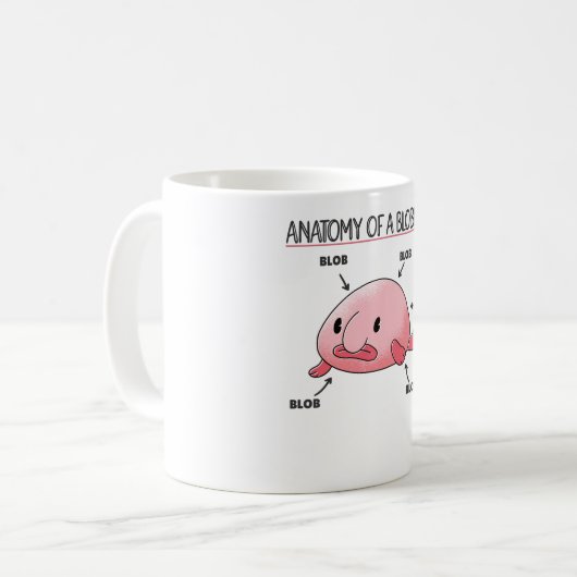 Mug Énoncé De La Blobfish Anatomie De La Blobfish (Devant gauche)