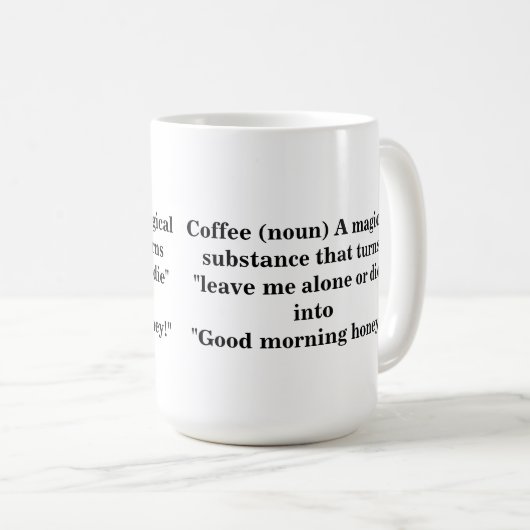 Mug Énonciation unique drôle sur a (Devant droit)