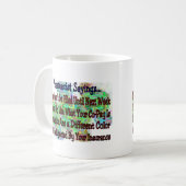 Mug Énonciations de pharmacien "que vous savez que (Devant gauche)