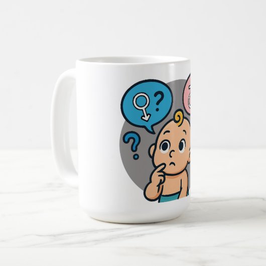 Mug Enquête sur le nom de la baby shower (Devant gauche)
