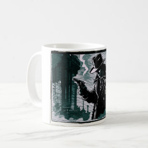 Mug Enquêteur Urbain de Ville Crue Style Vintage 1940