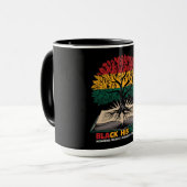 Mug Enraciné dans la connaissance : Arbre d'héritage d (Devant gauche)