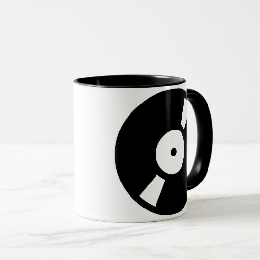 Mug enregistrement vinly rétro, enregistrement vinly r (Devant droit)