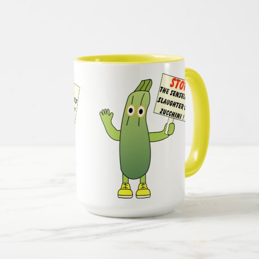 Mug Enregistrer la courgette (Devant droit)