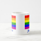 Mug Enregistrer la date/Mariage/Gay pride Rainbow (Centre)