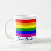 Mug Enregistrer la date/Mariage/Gay pride Rainbow (Gauche)