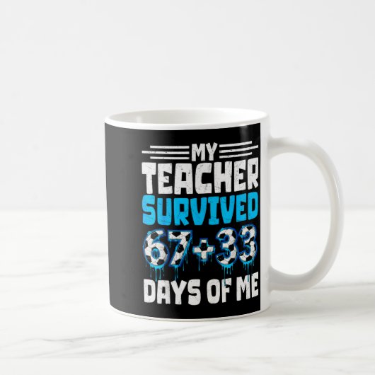 Mug Enseignant a survécu 100 jours de moi 100e jour d' (Droite)