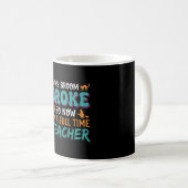 Mug Enseignant à temps plein Design de sorcière d'Hall (Devant droit)