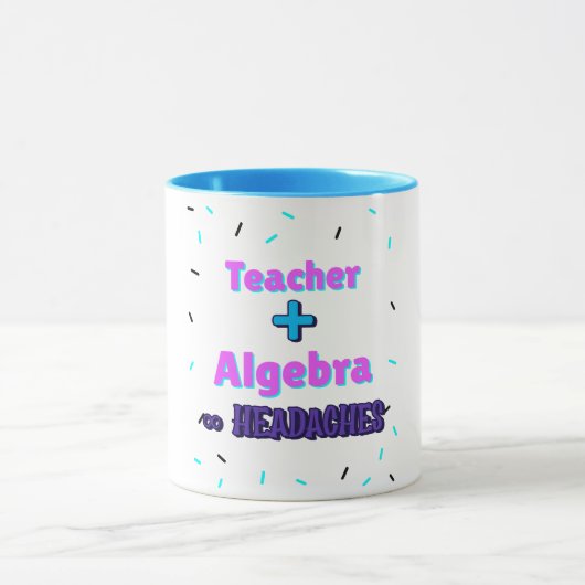 Mug Enseignant + algèbre ×Headaches Math Algebra Ensei (Centre)