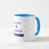 Mug Enseignant + algèbre ×Headaches Math Algebra Ensei (Devant droit)