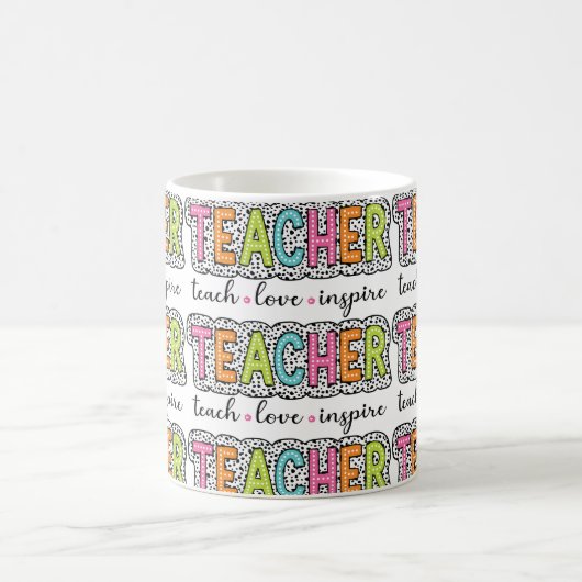 Mug Enseignant Amour Inspirer Enseigner (Centre)