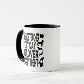 Mug Enseignant Amoureux des chiens de 3e année (Devant gauche)