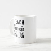 Mug Enseignant Amoureux des chiens Personnalisé J'Ense (Devant gauche)
