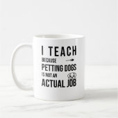 Mug Enseignant Amoureux des chiens Personnalisé J'Ense (Gauche)