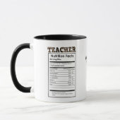 Mug Enseignant amusant Citations de faits nutritionnel (Gauche)