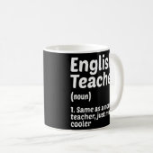 Mug Enseignant Anglais Définition Enseignement École E (Devant droit)