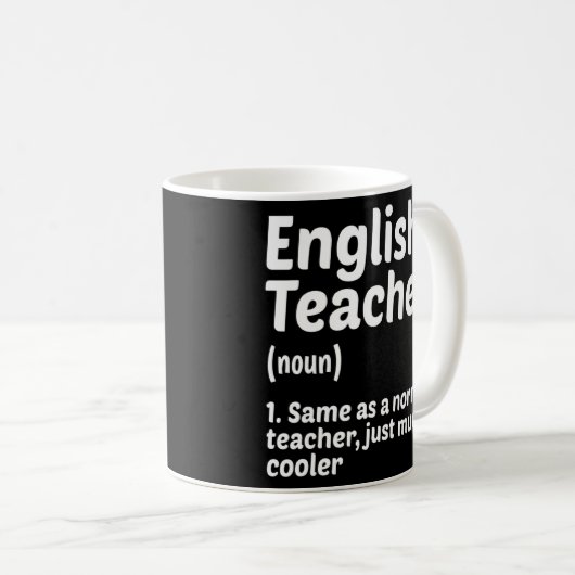 Mug Enseignant Anglais Définition Enseignement École E (Devant droit)