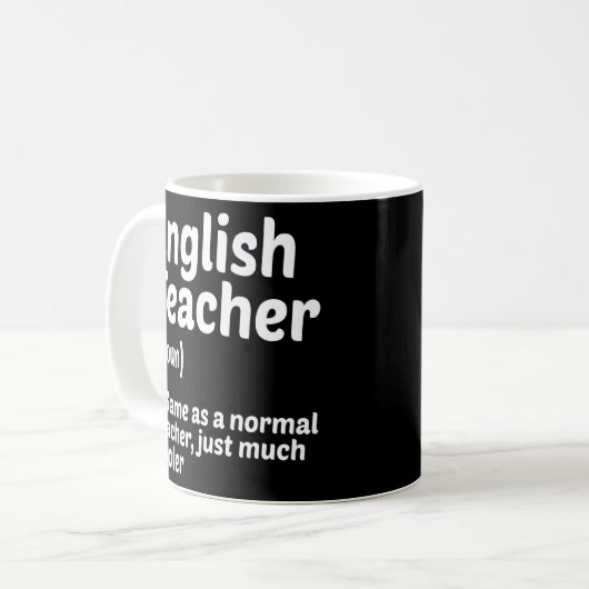 Mug Enseignant Anglais Définition Enseignement École E (Devant gauche)
