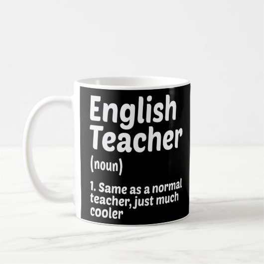 Mug Enseignant Anglais Définition Enseignement École E (Gauche)