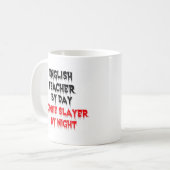 Mug Enseignant anglais par jour Zombie Slayer par nuit (Devant gauche)