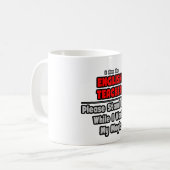 Mug Enseignant Anglais...Travaille Ma Magie (Devant gauche)
