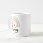 Mug Enseignant Apprendre Amour Inspirer Rainbow Person (Devant gauche)