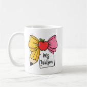 Mug Enseignant Arc Crayon Arc Rentrée Scolaire Personn (Gauche)