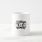 Mug Enseignant Art Café Teach Répétition (Centre)