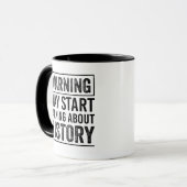 Mug Enseignant, Avertissement Peut Commencer À Parler (Devant gauche)