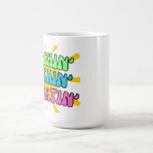 Mug Enseignant', Beachin', Répétition' avec soleil (Centre)