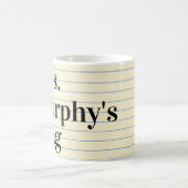 Mug Enseignant Cadeau style de livre de notes personna (Centre)