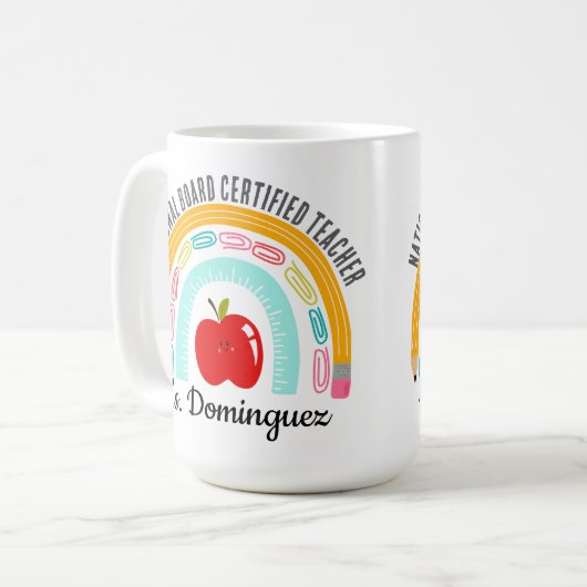 Mug Enseignant certifié par la Commission nationale pe (Devant gauche)