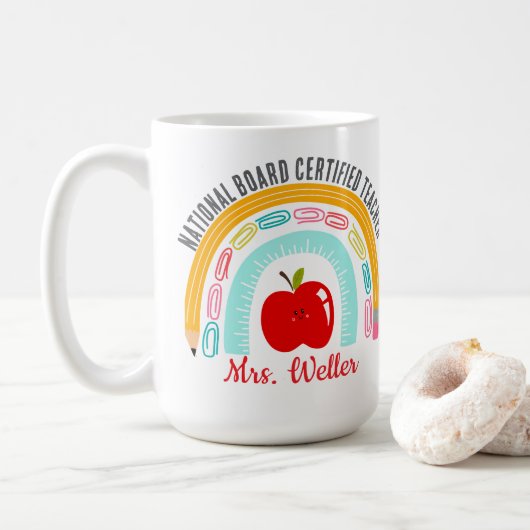 Mug Enseignant certifié par la Commission nationale su (Avec donut)