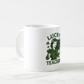 Mug Enseignant Chanceux – Saint-Patrick Rétro Vintage (Devant gauche)