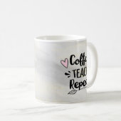 Mug Enseignant Coffee Teach Repeat Cute Don (Devant droit)