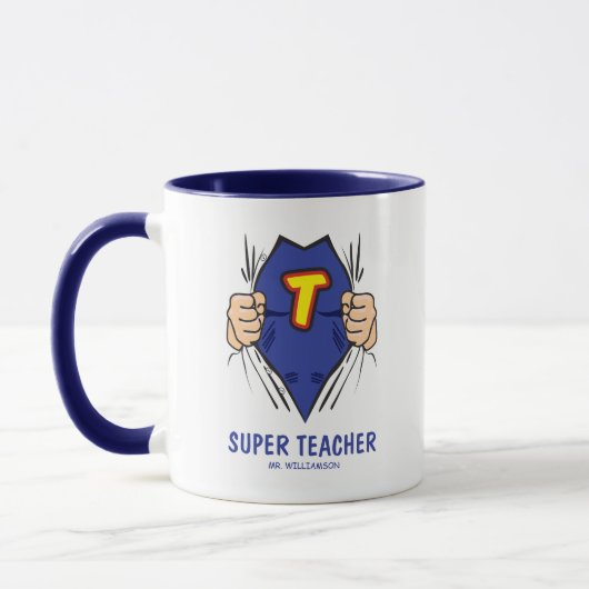 Mug Enseignant cool Superhero (Gauche)