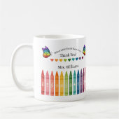 Mug Enseignant - Crayons Cœurs et Papillons (Gauche)