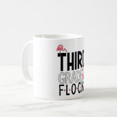 Mug Enseignant de 3e année Flock Flamant rose rose Kid (Devant gauche)