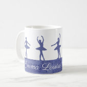 Mug Enseignant de ballet personnalisé de ballerina vio (Devant gauche)