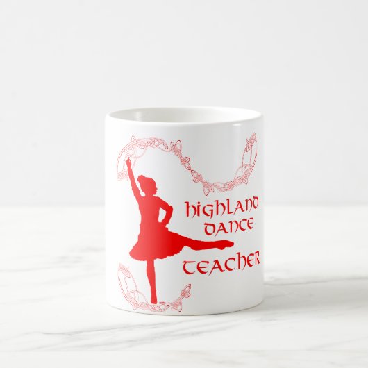 Mug Enseignant de danse Highland - Rouge (Centre)