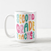Mug Enseignant de Deuxième Année Conception de Typogra (Gauche)